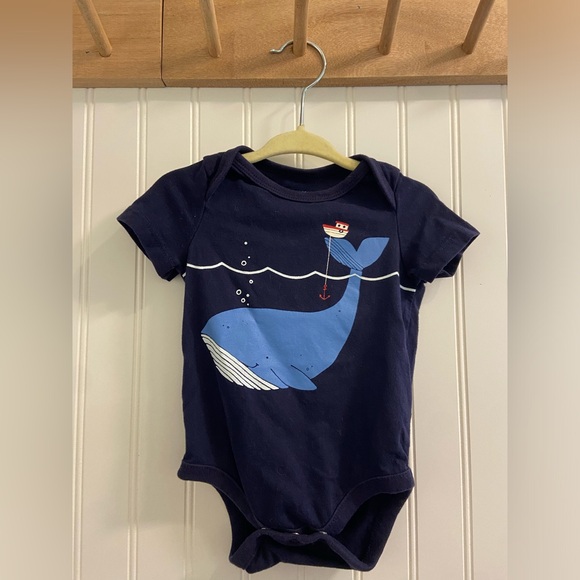 GAP Other - Baby Gap Whale and Fishing Boat Bodysuit Short Sleeves 6-12 months
